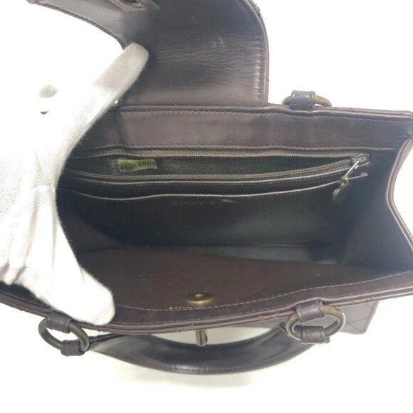 CHANEL Matelasse Turn lock Handbag Bag Backpack Hand Bag Calfskin Brown - Picture 13 of 13